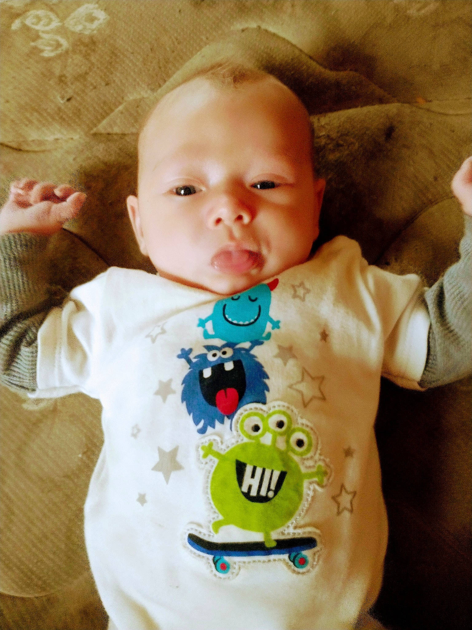 Azriel joined the competition — help win amazing prizes! baby, baby_toddler_clothing, cheek, child, cool, forehead, head, lip, mouth, neck, nose, person, skin, sleeve, smile, t_shirt, toddler