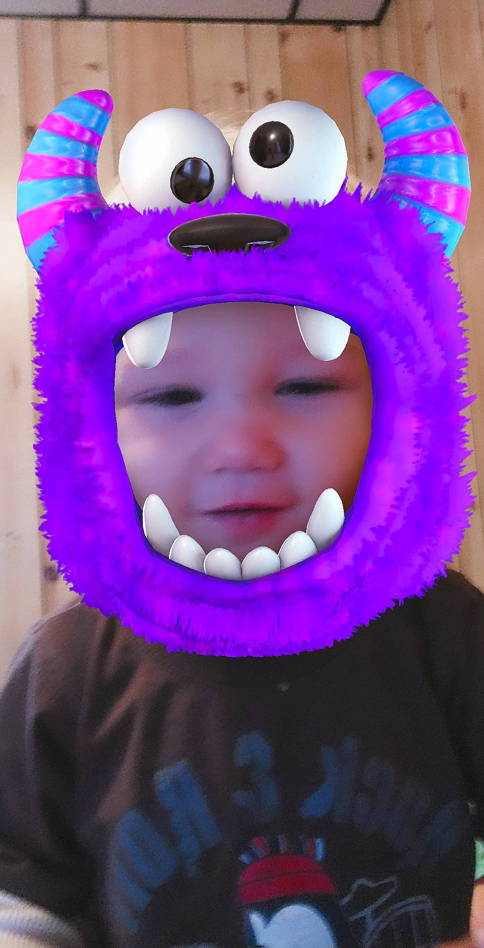Grey joined the competition — help win amazing prizes! child, costume, costume_accessory, face, fun, fur, head, headgear, headwear, magenta, mouth, person, pink, purple, smile, textile, toddler, tooth, violet