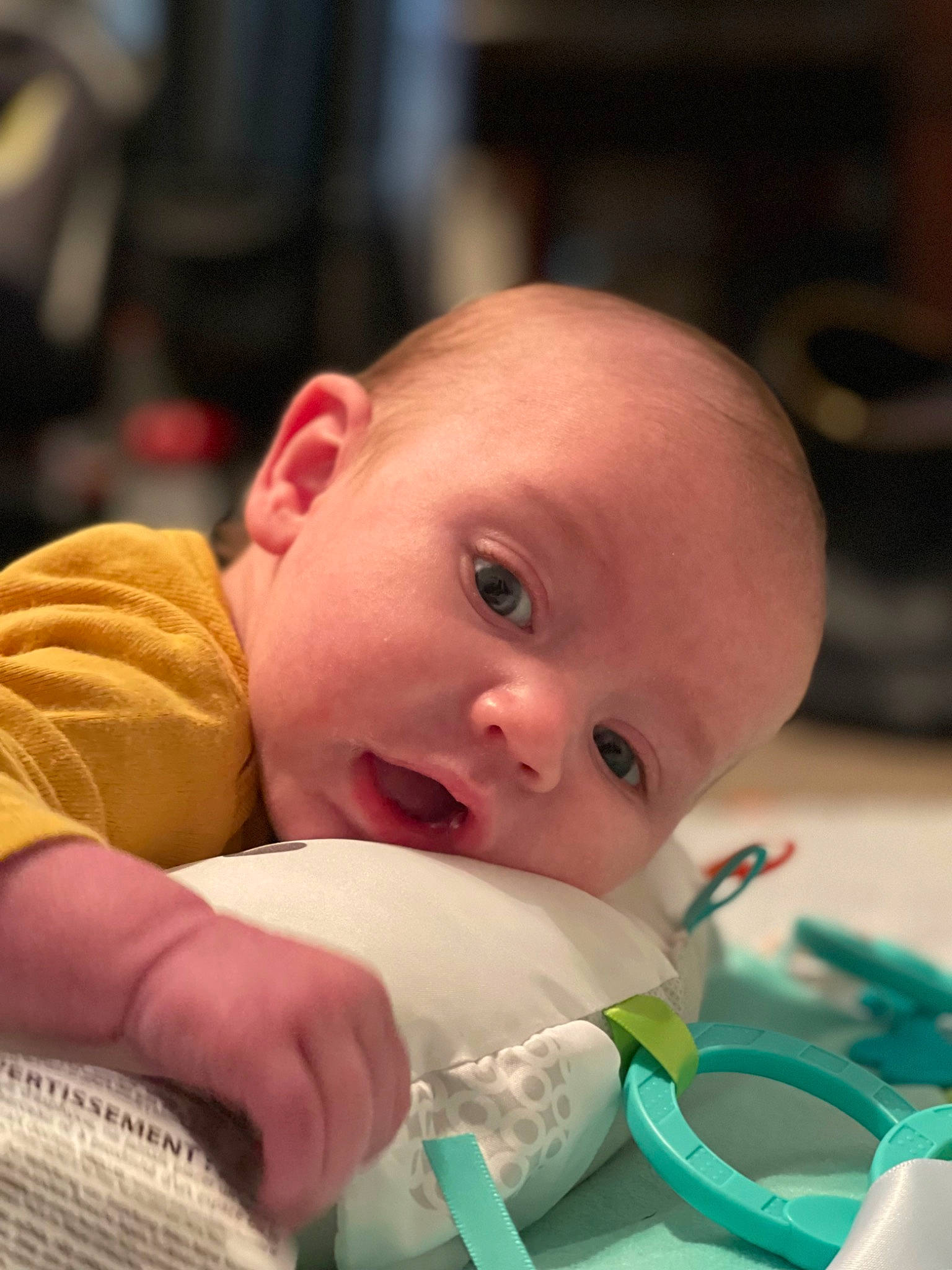Colton joined the competition — help win amazing prizes! baby, baby_products, baby_toddler_clothing, cheek, child, close_up, comfort, drinkware, ear, eyelash, finger, happy, health_care, mouth, nose, person, plastic, room, sitting, skin