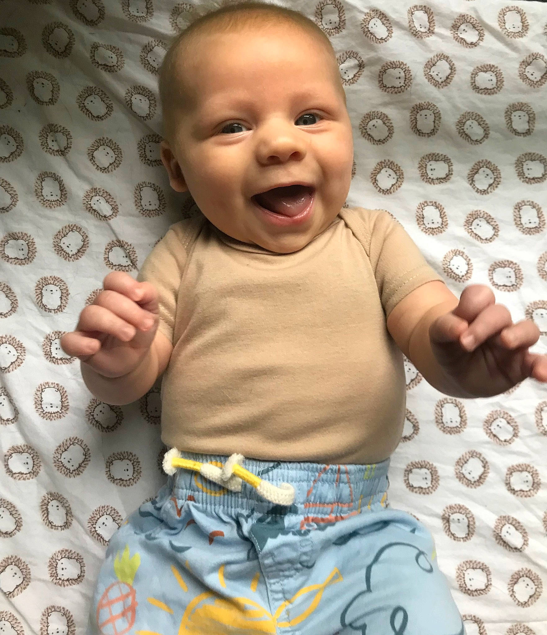 Dawson joined the competition — help win amazing prizes! arm, baby, baby_toddler_clothing, cheek, face, facial_expression, finger, gesture, hand, happy, head, mouth, muscle, nose, organ, person, product, skin, sleeve, smile