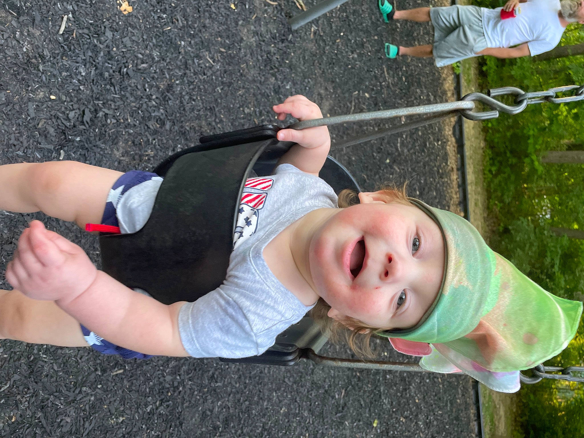 Westley is registered to the contest to win money with this photo: abdomen, calf, chest, child, elbow, foot, fun, grass, happy, headwear, human_leg, knee, leisure, person, plant, recreation, shorts, smile, thigh, toddler
