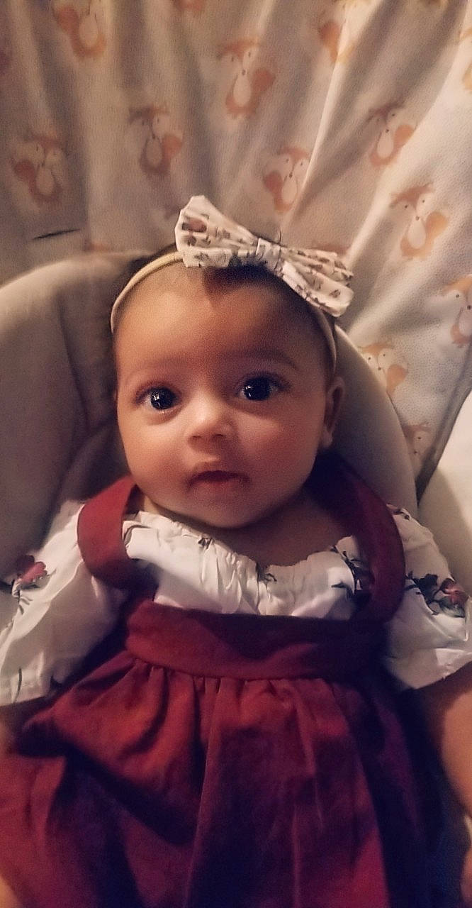 Skylah joined the competition — help win amazing prizes! cheek, child, eye, girl, hair_accessory, head, headband, headgear, infant, iris, person, pink, product, skin, toddler