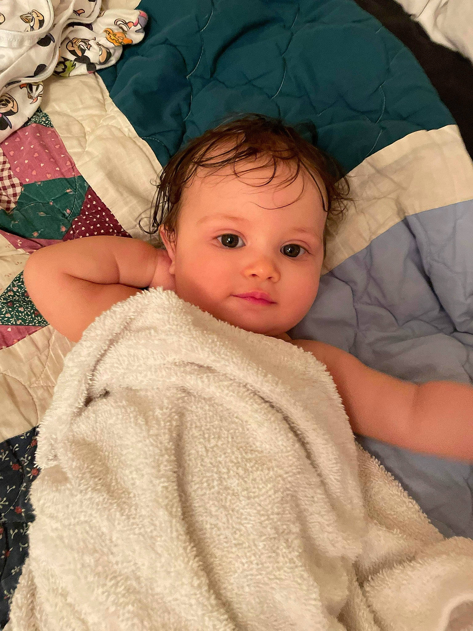 Freya joined the competition — help win amazing prizes! baby, baby_toddler_clothing, cheek, child, chin, comfort, doll, eyebrow, eyelash, iris, linens, lip, mouth, nose, organ, person, pink, product, skin, textile