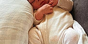 Jarrah joined the competition — help win amazing prizes! baby, bed, blanket, child, closeup, comfort, cozy, cute, indoors, infant, newborn, peaceful, person, pillow, portrait, resting, sleeping, soft_texture, warm, white_outfit