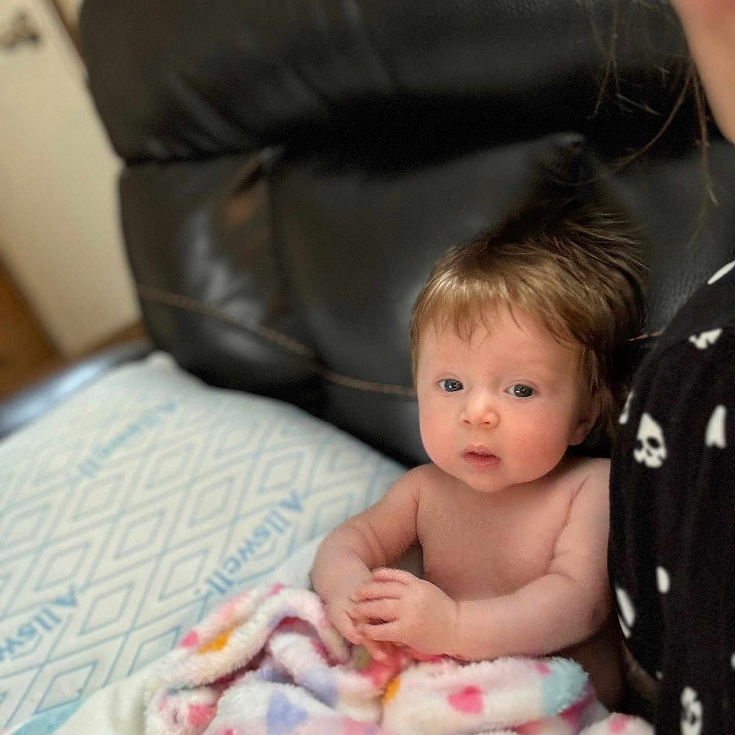 Chloe is registered to the contest to win money with this photo: accessories, baby, bed, bedroom, blanket, couch, cushion, face, furniture, head, homedecor, indoors, newborn, person, photography, pillow, portrait, quilt, room, sitting