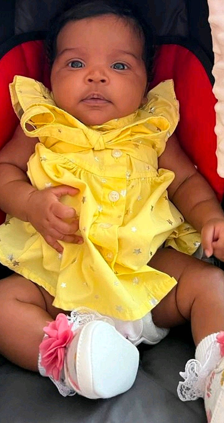 Luna joined the competition — help win amazing prizes! baby, baby_toddler_clothing, cheek, child, comfort, finger, gesture, happy, human_leg, mouth, nose, person, pink, skin, sleeve, thigh, thumb, toddler, trunk, white