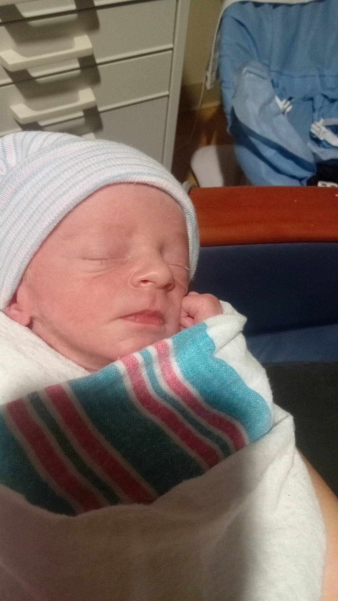 Hudson is registered to the contest to win money with this photo: baby, baby_products, baby_sleeping, baby_toddler_clothing, beanie, bedtime, cap, cheek, child, childbirth, comfort, hat, linens, nap, nose, person, room, skin, sleep, thumb