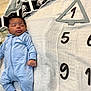 Ezra joined the competition — help win amazing prizes! baby, sleeping, blue_onesie, numbers, milestone_blanket, bandage, foot, infant, lying_down, peaceful, cloth, fabric, black_hair, skin, hand, closed_eyes, cute, small, child, indoors
