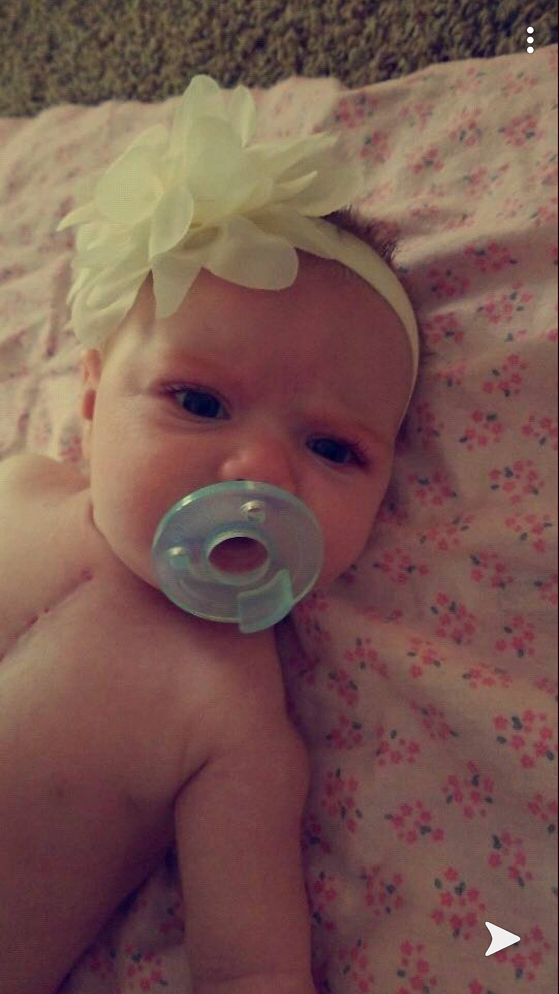 Paislee is registered to the contest to win money with this photo: baby, baby_products, baby_toddler_clothing, barechested, cheek, child, costume_accessory, eye, hair_accessory, headband, headgear, headpiece, human, peach, person, pink, skin, toddler