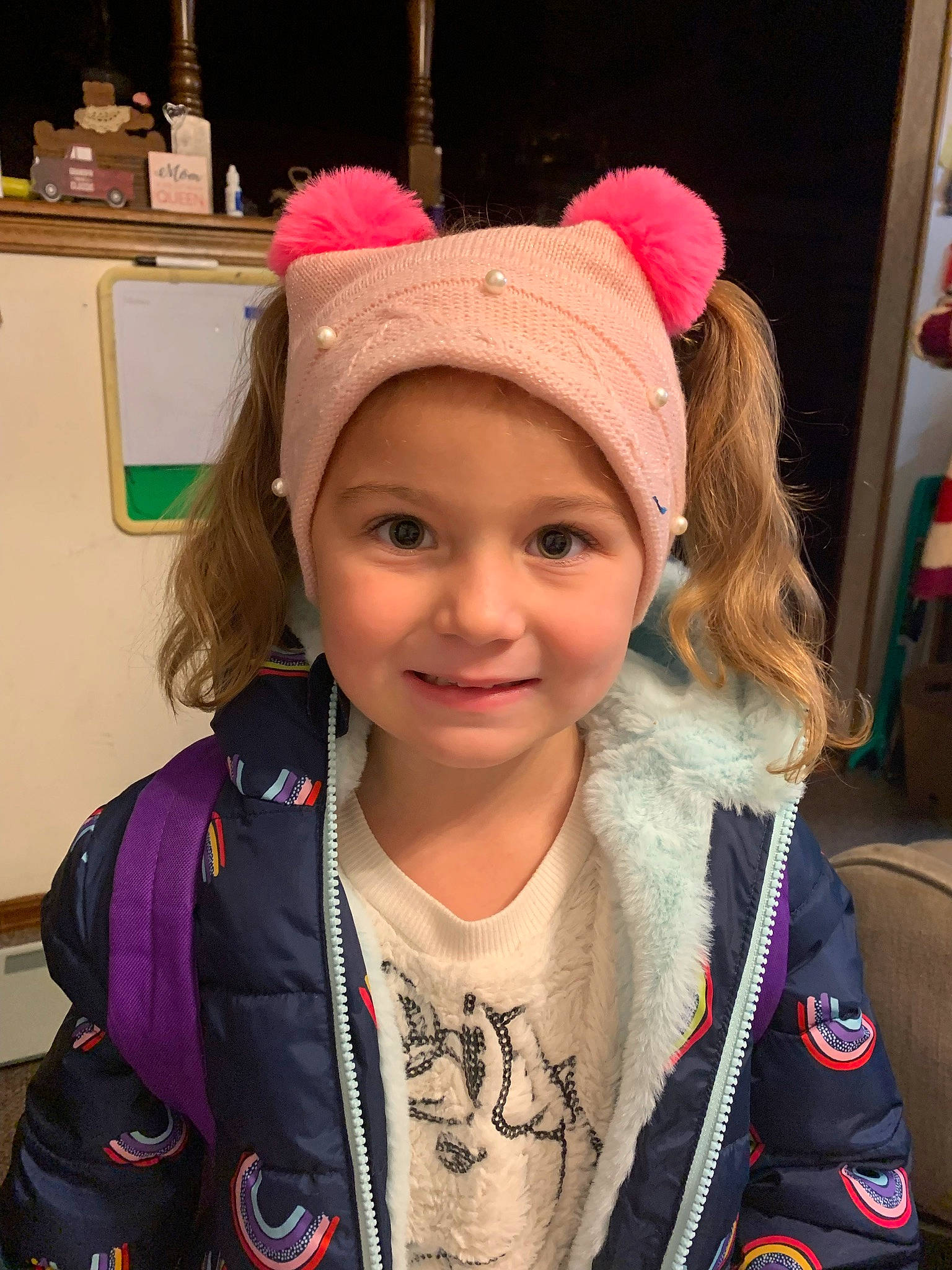 Nova is registered to the contest to win money with this photo: beanie, cap, cheek, child, cool, ear, event, eyebrow, eyelash, fashion_accessory, forehead, fun, happy, headwear, joy, knit_cap, lip, outerwear, person, smile