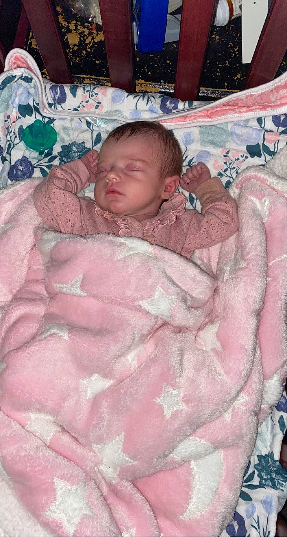 Adriana joined the competition — help win amazing prizes! baby, baby_products, baby_sleeping, baby_toddler_clothing, bed, bed_sheet, bedding, bedtime, cheek, child, comfort, infant_bed, linens, magenta, nap, pattern, person, pink, skin, textile