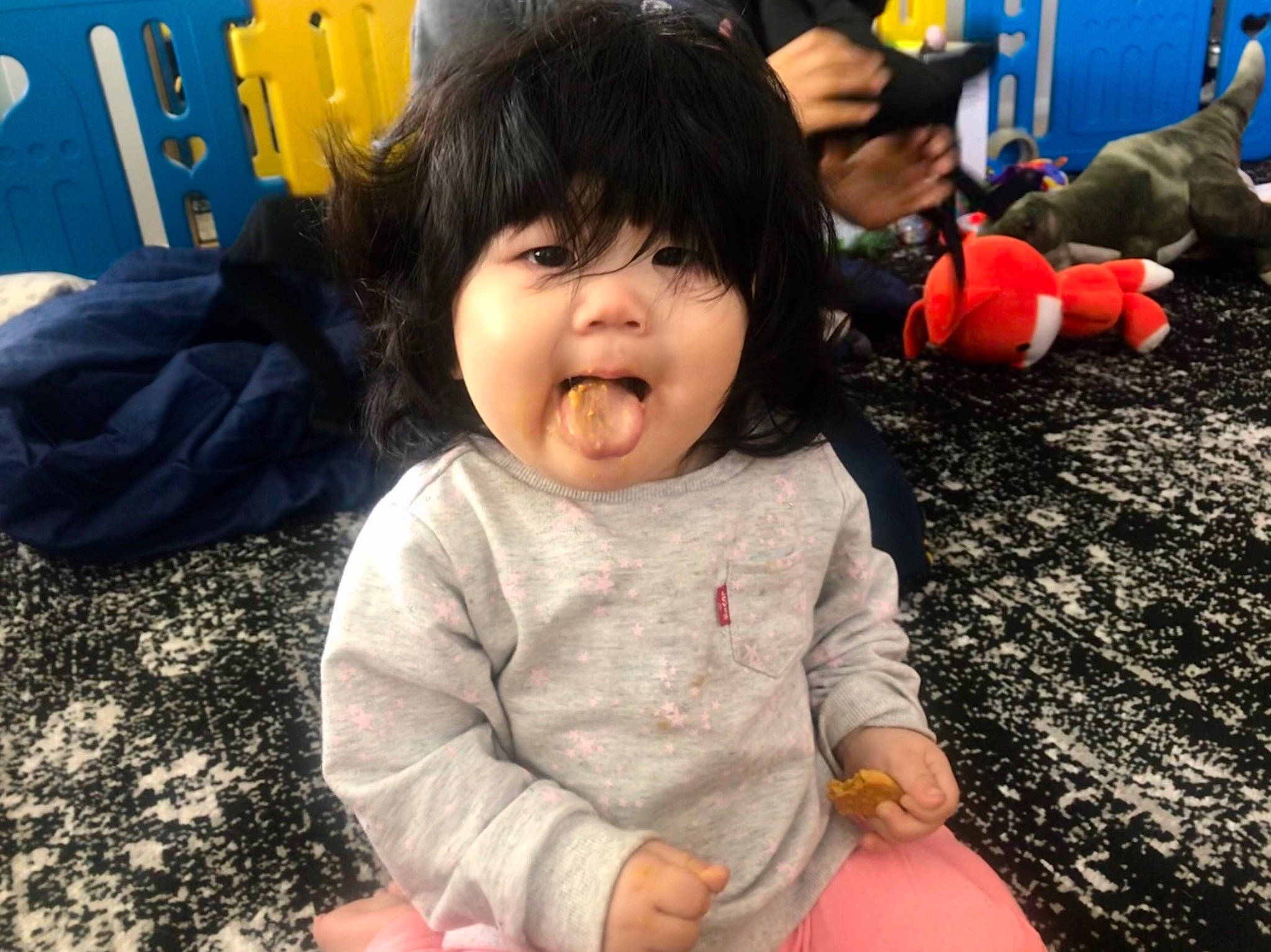 Emry joined the competition — help win amazing prizes! baby, cheek, child, face, fun, happy, head, leisure, nose, people, person, play, sitting, skin, smile, snapshot, toddler, vacation