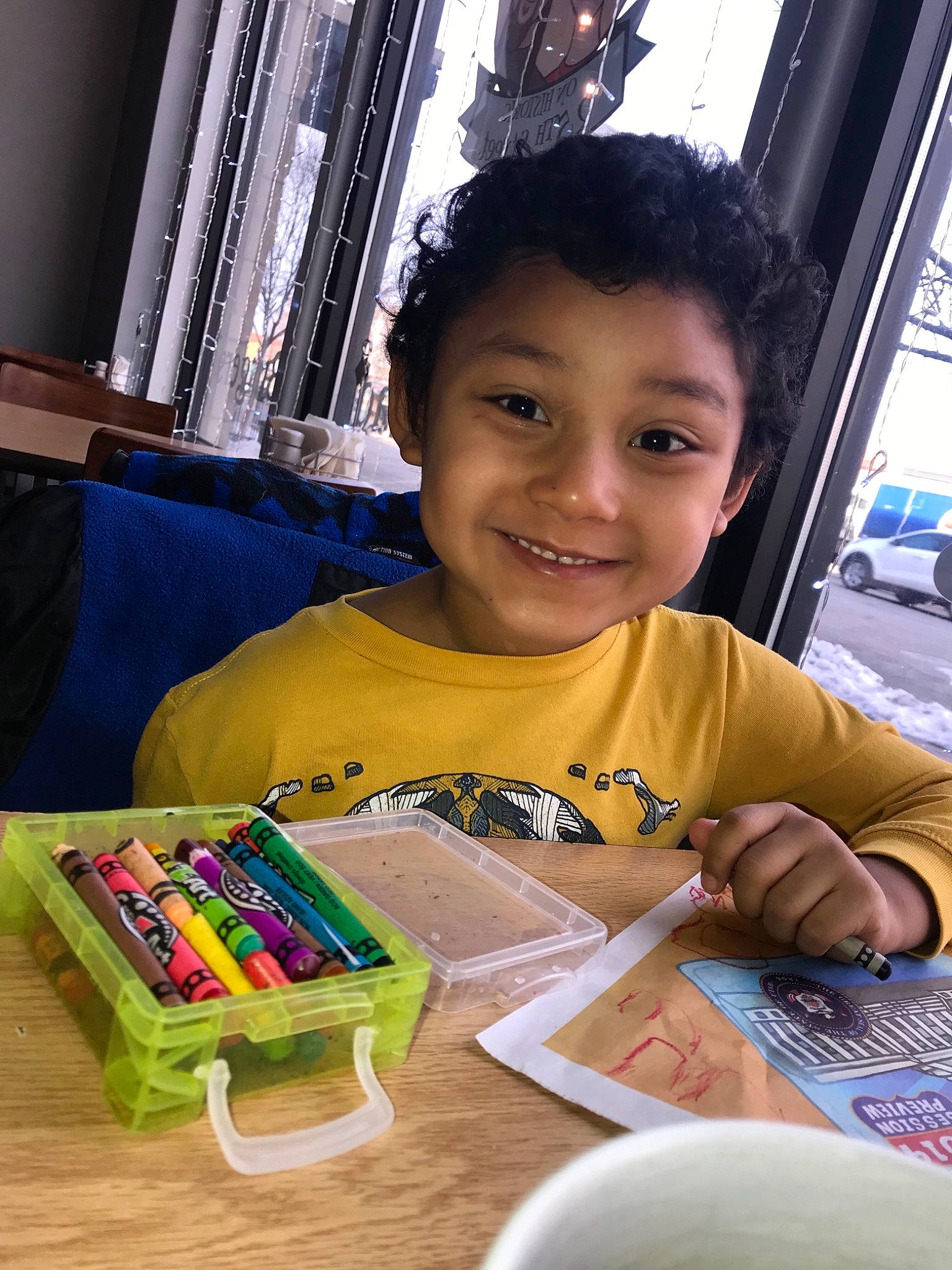 Carlos is registered to the contest to win money with this photo: child, comfort_food, food, joy, learning, lunch, meal, person, play, toddler