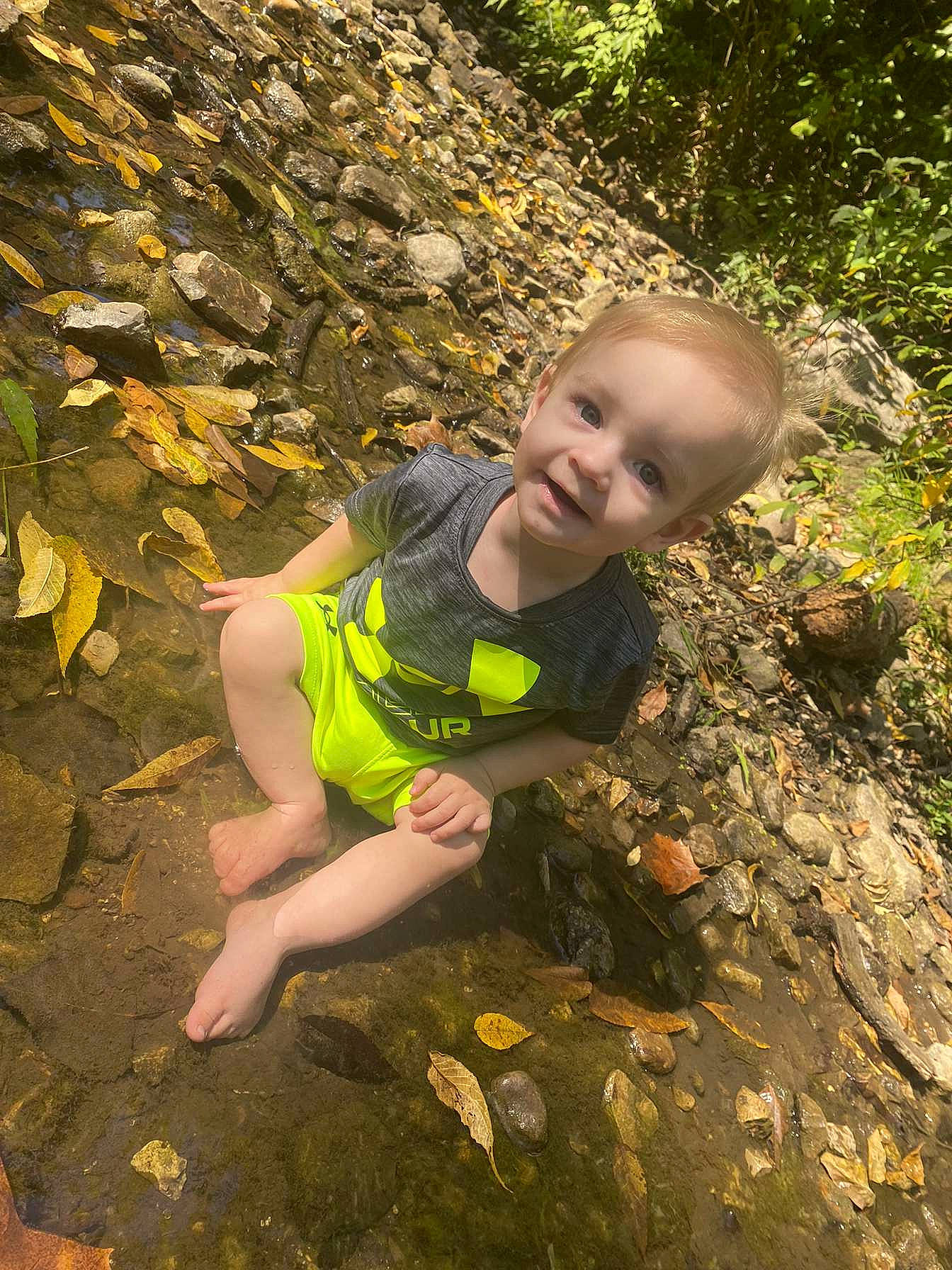 Salem joined the competition — help win amazing prizes! baby, child, deciduous, flash_photography, forest, fun, grass, happy, landscape, leisure, people_in_nature, person, plant, recreation, rock, smile, soil, toddler, tree, wood