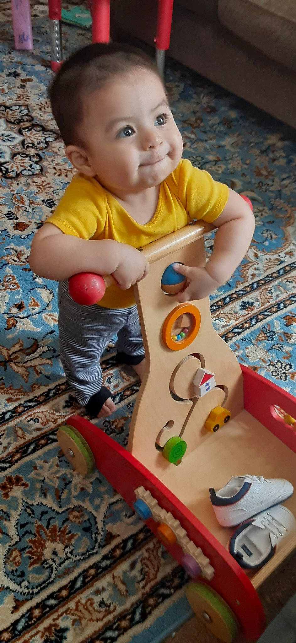 Manny joined the competition — help win amazing prizes! baby, baby_toys, child, person, play, toddler, toy