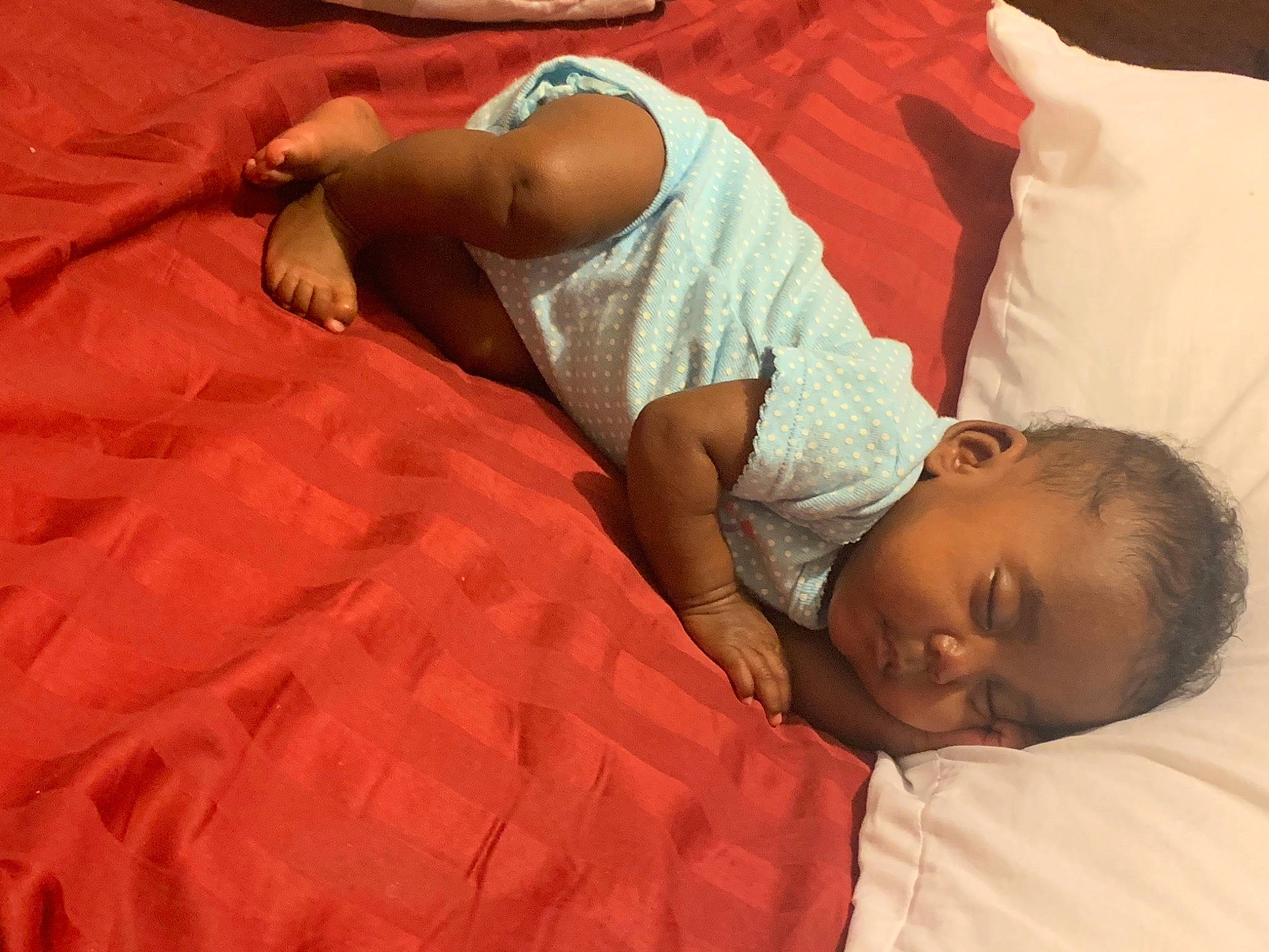 Gracelyn joined the competition — help win amazing prizes! bedtime, child, comfort, linens, muscle, nap, person, sleep, textile