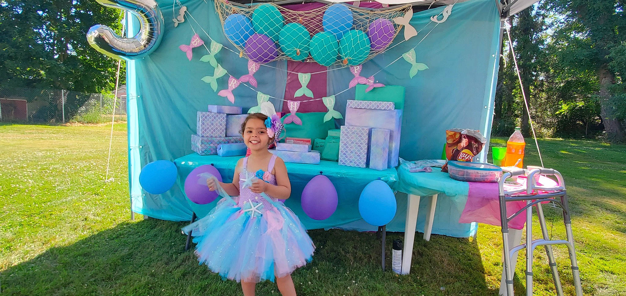 Amiyah joined the competition — help win amazing prizes! aqua, azure, blue, decoration, dress, fun, grass, green, happy, joy, leisure, magenta, party_supply, person, pink, plant, purple, recreation, smile, summer