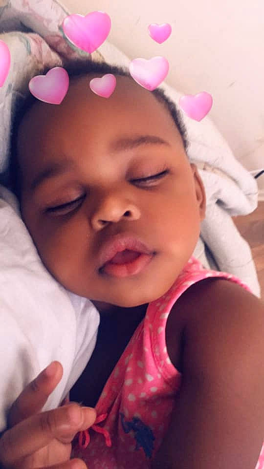 Jada joined the competition — help win amazing prizes! baby, beauty, birth, cheek, child, ear, face, finger, hair_accessory, head, lip, mouth, neck, nose, person, pink, skin, smile, toddler
