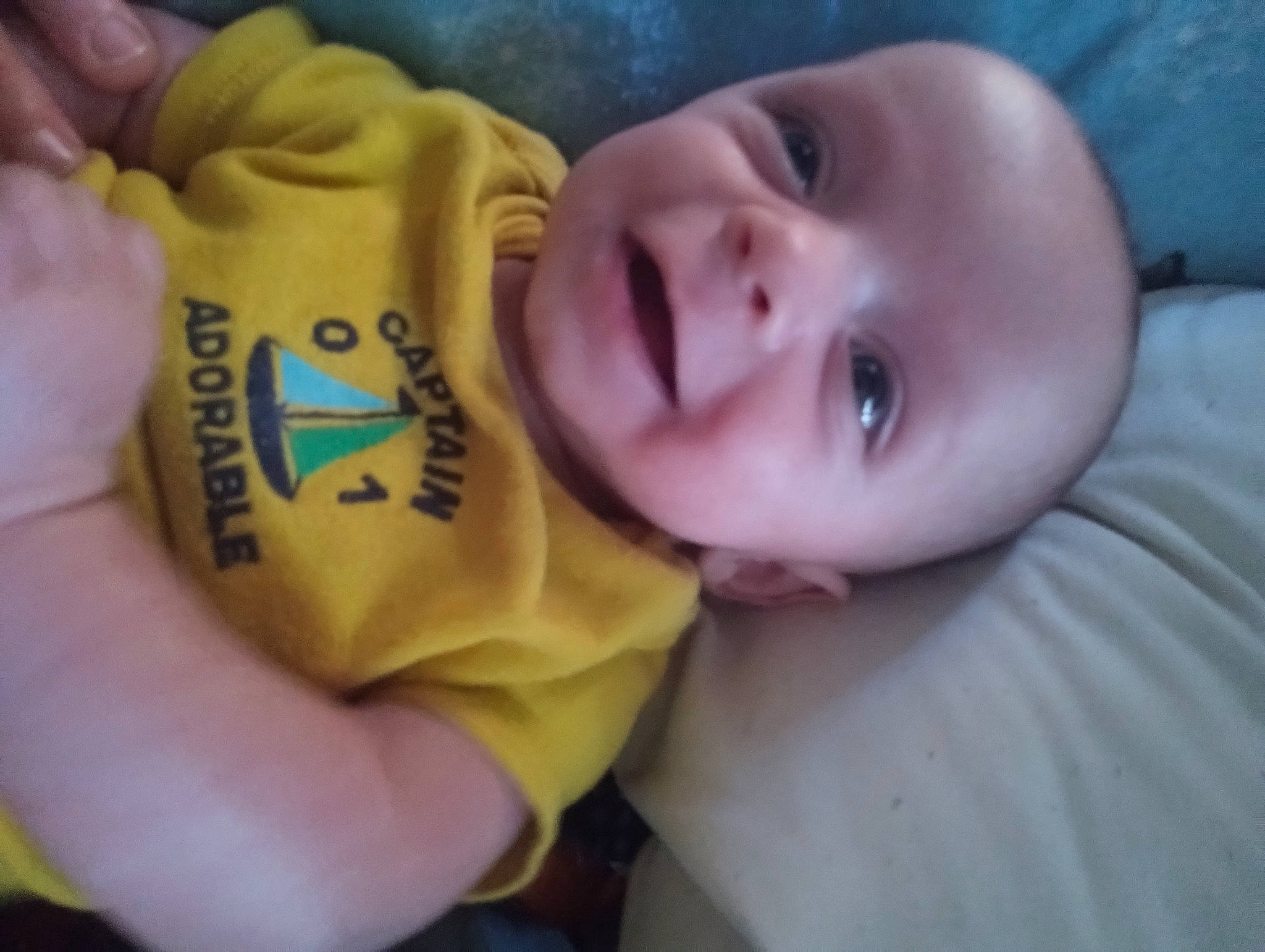 Westley joined the competition — help win amazing prizes! baby, baby_products, baby_toddler_clothing, cheek, child, eyelash, finger, fun, happy, iris, nose, person, skin, sleeve, smile, thumb, toddler