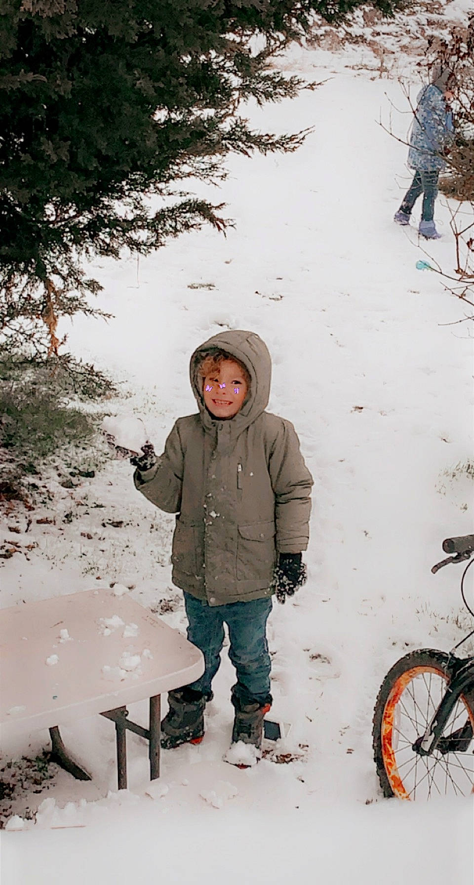 Bennett joined the competition — help win amazing prizes! adaptation, bicycle, bicycle_frame, bicycle_handlebar, bicycle_tire, bicycle_wheel, bicycles_equipment_and_supplies, freezing, happy, headgear, headwear, joy, leisure, people, people_in_nature, person, photograph, recreation, snow, tire