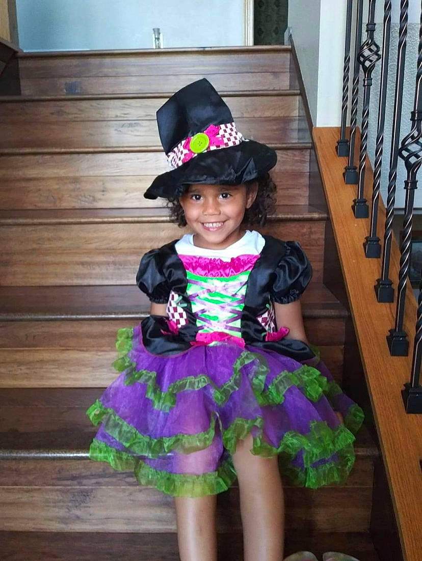 Shakayla joined the competition — help win amazing prizes! baby_toddler_clothing, child, clothing, costume, costume_accessory, dress, fashion_accessory, headgear, headwear, joy, magenta, person, pink, purple, ruffle, toddler