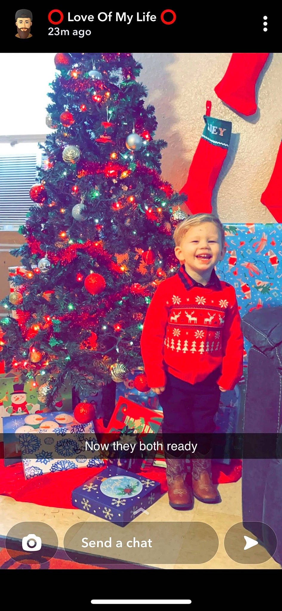 Canaan joined the competition — help win amazing prizes! blue, christmas, christmas_decoration, christmas_ornament, christmas_tree, event, evergreen, fun, happy, head, holiday, holiday_ornament, joy, ornament, person, plant, red, sleeve, smile, standing