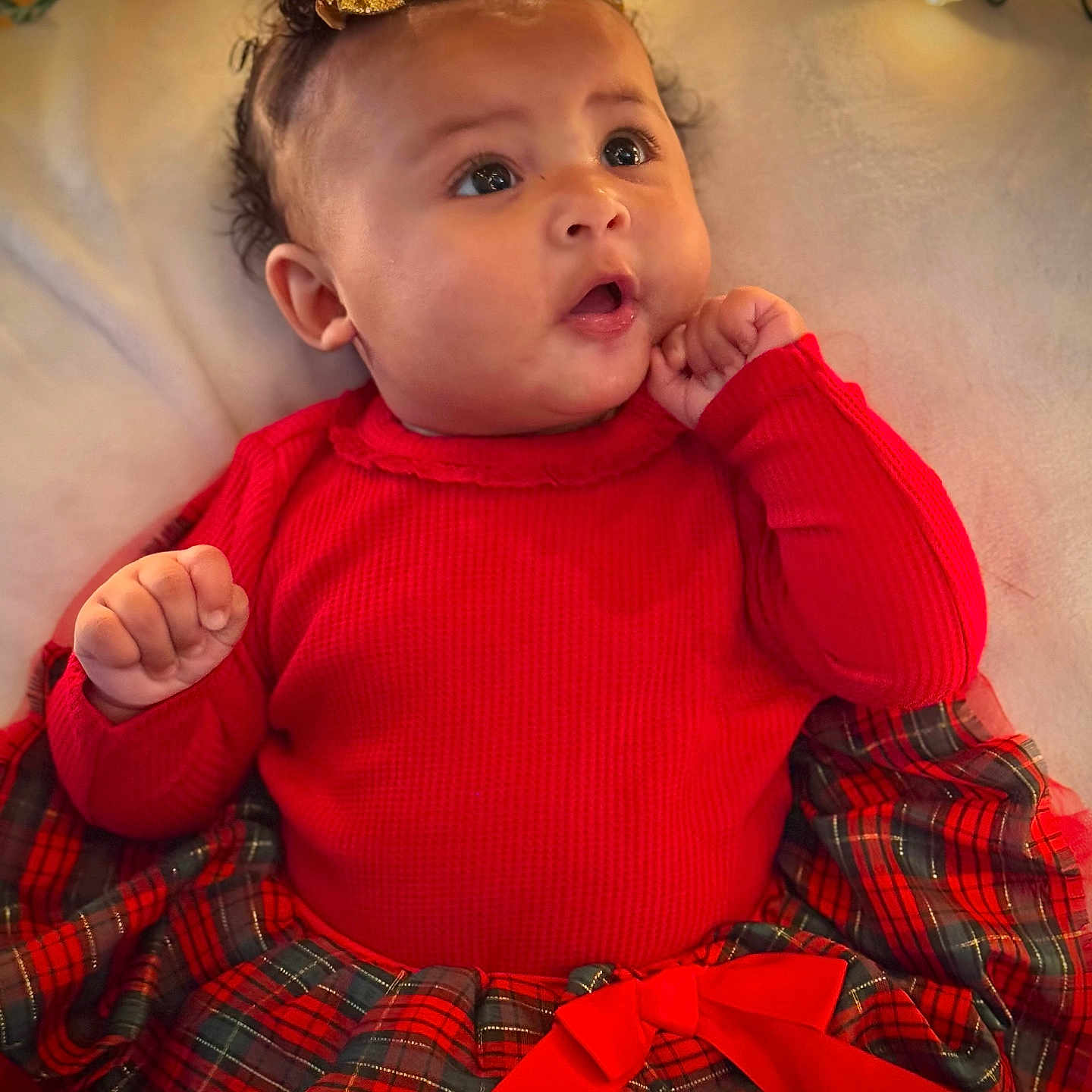 Marianna joined the competition — help win amazing prizes! accessories, baby, bodypart, clothing, couch, dress, face, finger, furniture, hand, head, indoors, jewelry, knitwear, person, photography, portrait, sitting, sweater, tartan