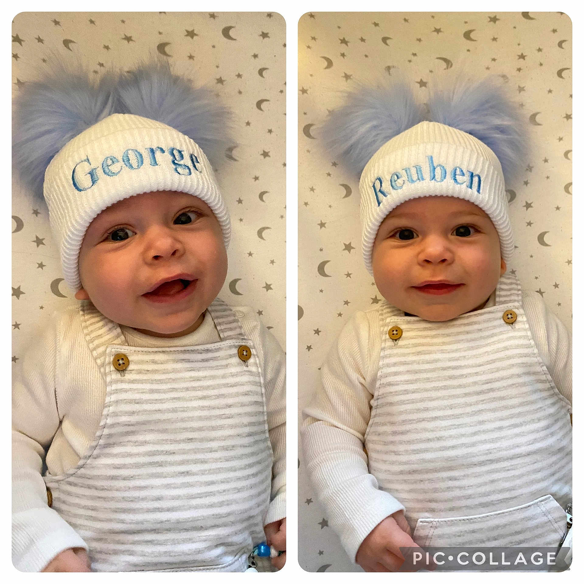 George And Reuben is registered to the contest to win money with this photo: accessories, art, baby, beanie, bonnet, cap, clothing, collage, costume, face, glove, hat, head, hood, knitwear, newborn, person, photography, portrait, sweater