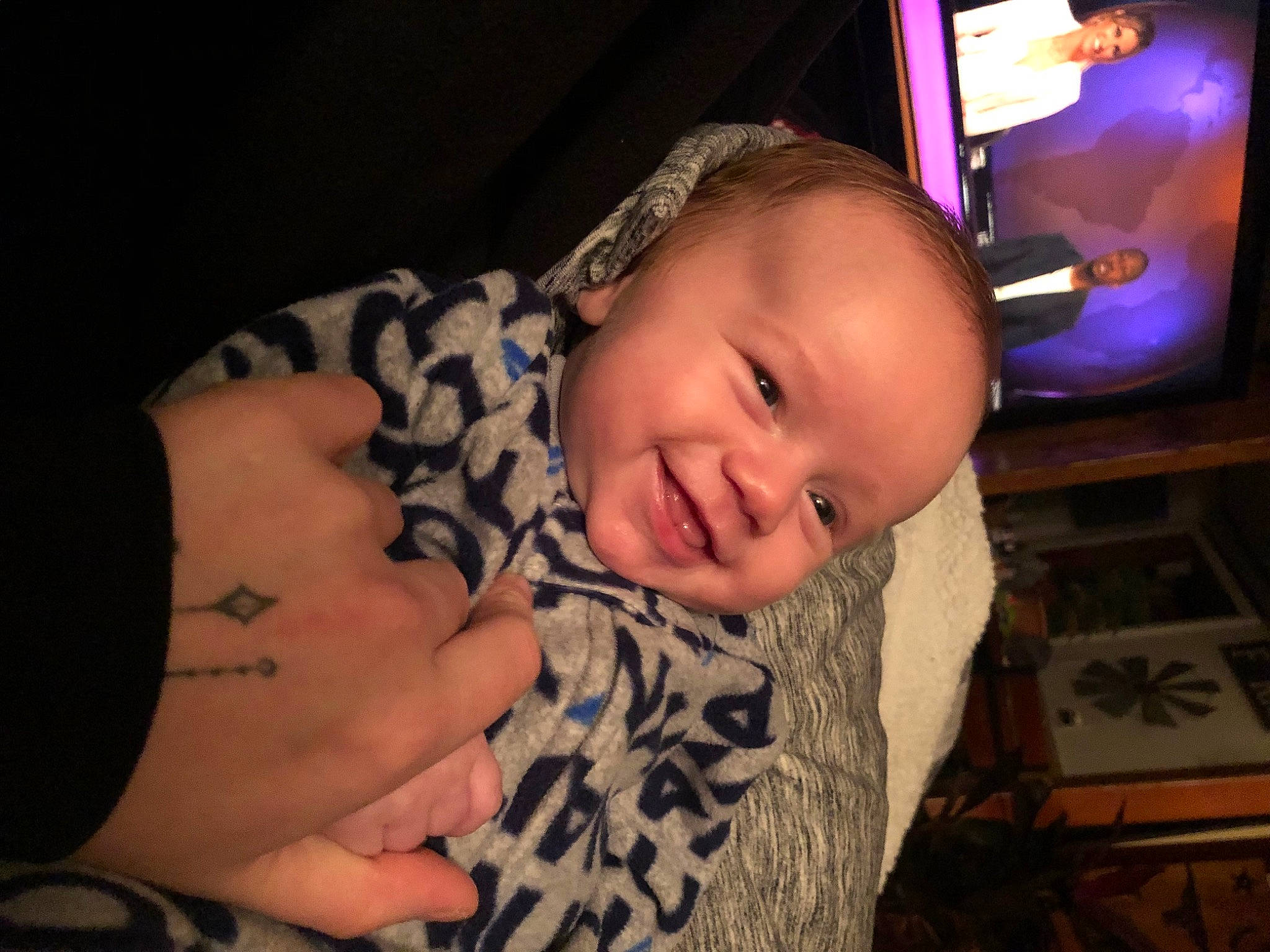 Austyn joined the competition — help win amazing prizes! abdomen, baby, elbow, eye, finger, flash_photography, hand, happy, human_body, human_leg, joy, mouth, muscle, pattern, person, skin, smile, television, thumb, toddler