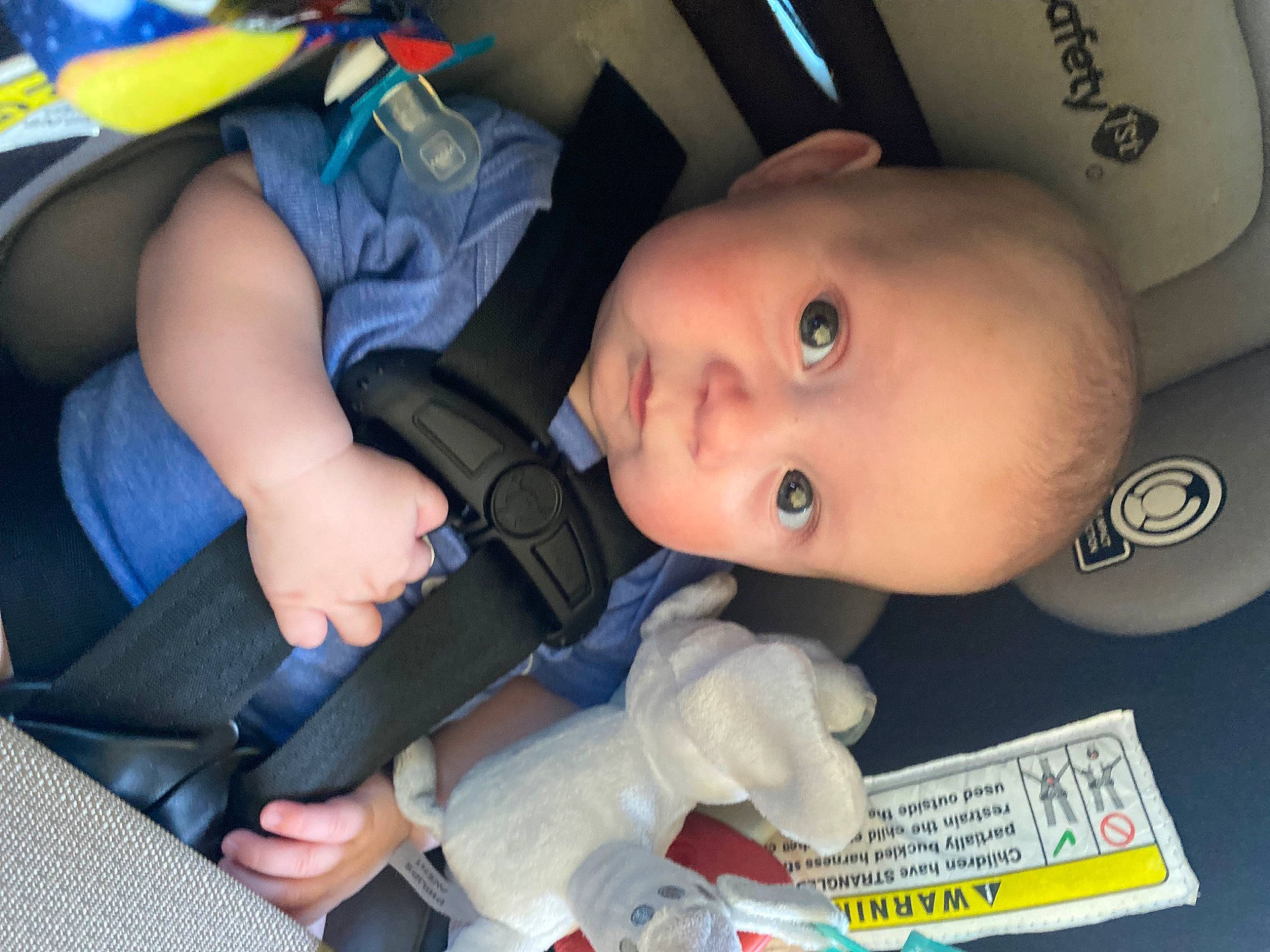 Lincoln joined the competition — help win amazing prizes! baby, baby_carriage, baby_products, baby_safety, baby_toddler_clothing, car_seat, cheek, child, comfort, electric_blue, eye, facial_expression, finger, fun, iris, mouth, nose, person, skin, thumb