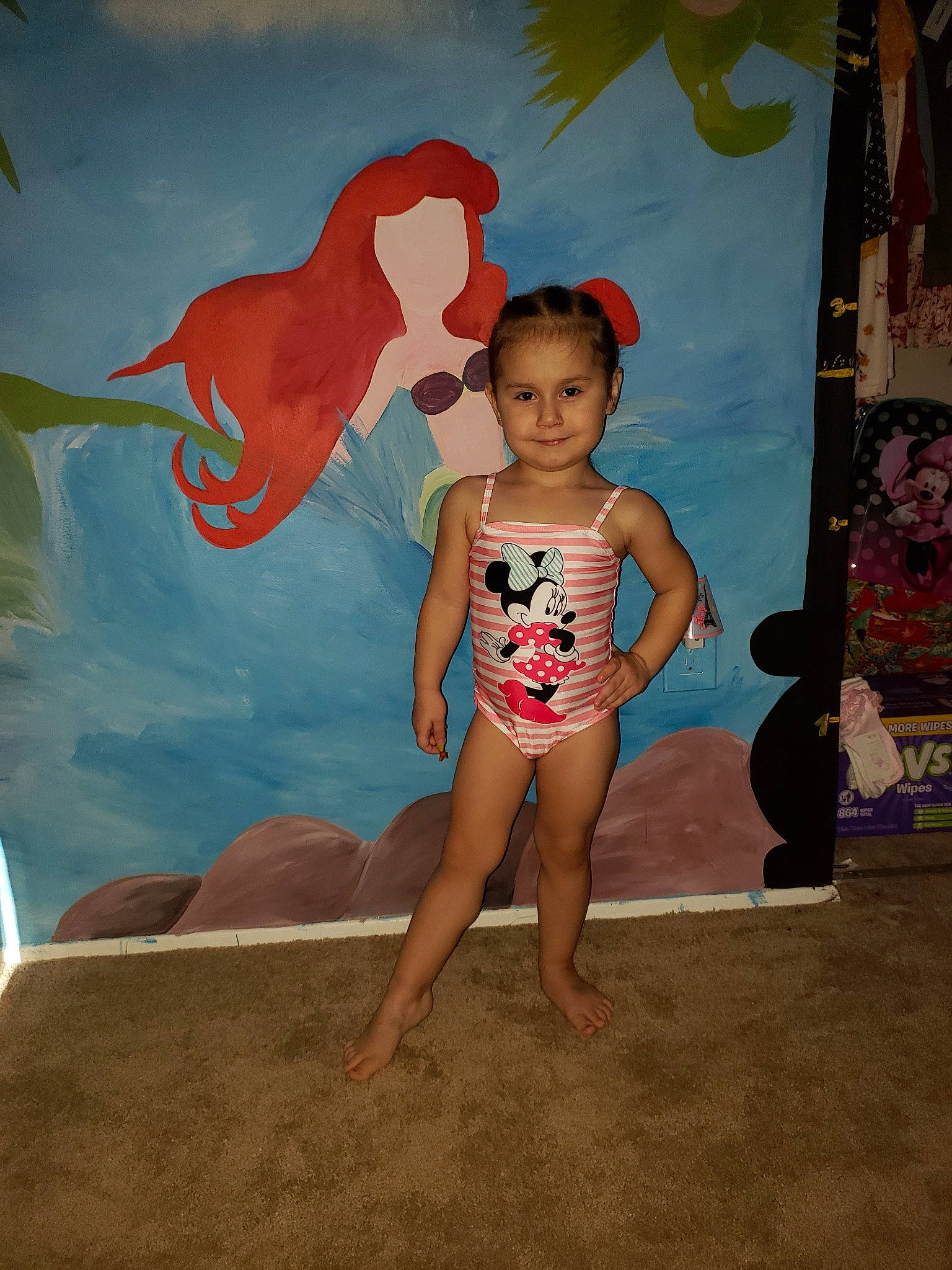 Ela is registered to the contest to win money with this photo: art, fawn, fictional_character, fun, joy, leg, person, summer, vacation, visual_arts