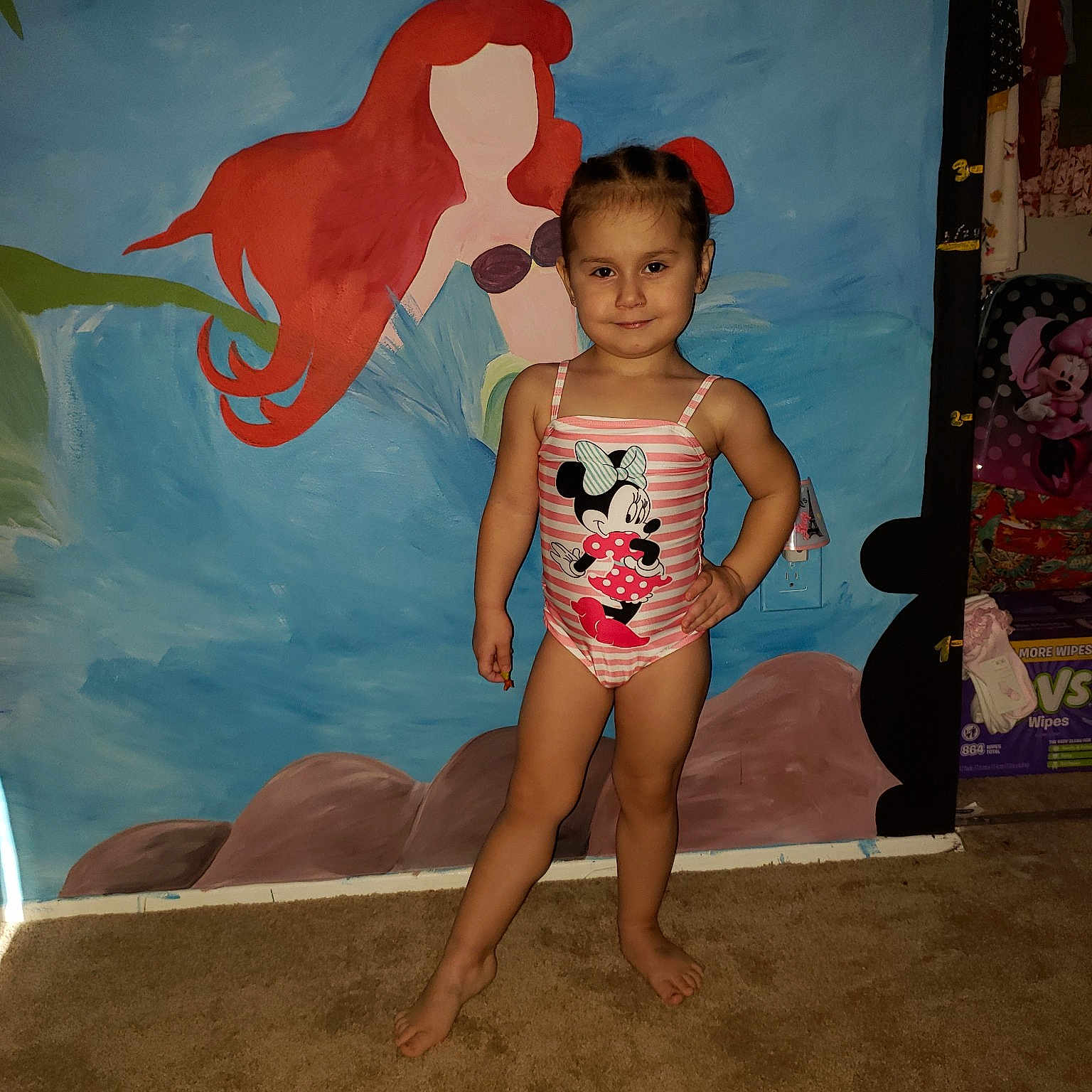 Ela is registered to the contest to win money with this photo: art, fawn, fictional_character, fun, joy, leg, person, summer, vacation, visual_arts