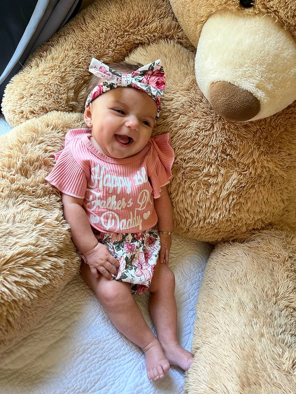 Hannah joined the competition — help win amazing prizes! baby, baby_toddler_clothing, cap, child, costume_hat, eye, fashion_accessory, flooring, foot, fun, grass, happy, headgear, headwear, human_leg, linens, mammal, person, skin, smile