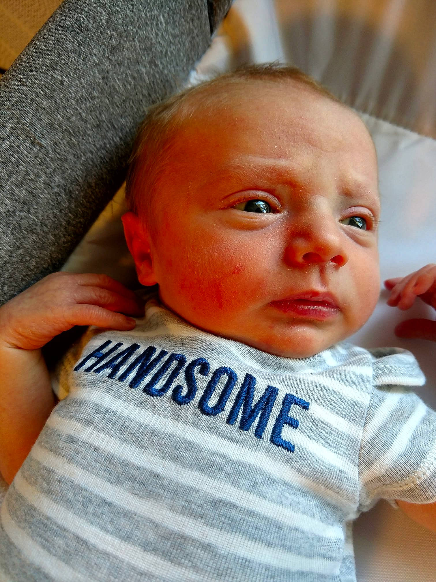 Stetson is registered to the contest to win money with this photo: boy, cheek, child, chin, ear, eye, face, forehead, head, infant, lip, mouth, nose, person, product, skin, smile, toddler