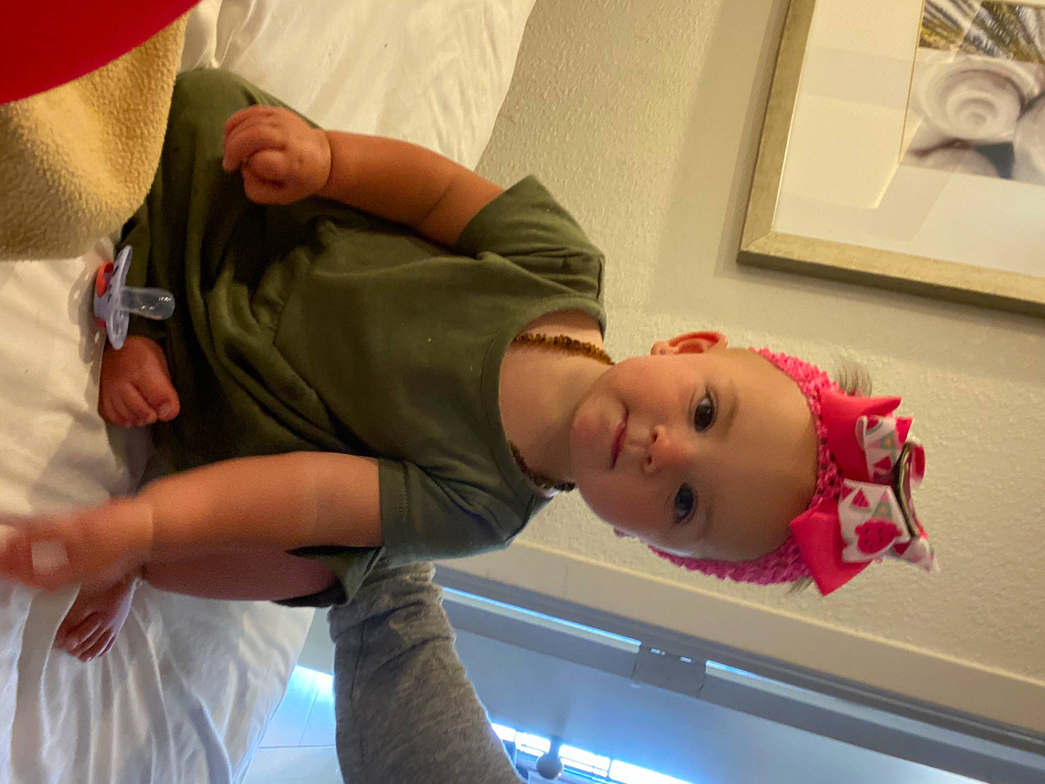 Alayla is registered to the contest to win money with this photo: arm, baby, child, finger, hand, joint, leg, person, toddler