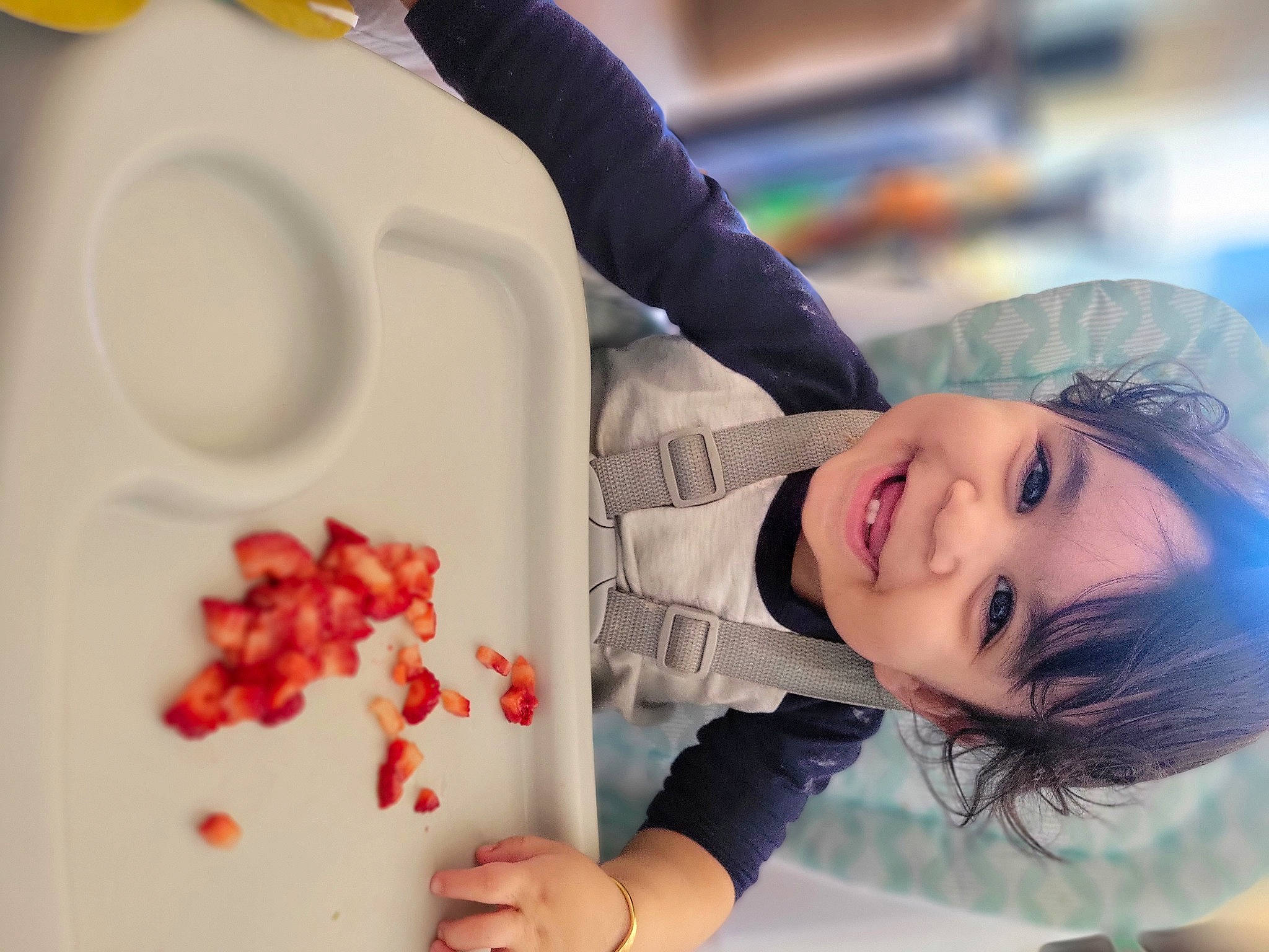 Cj is registered to the contest to win money with this photo: child, drinkware, eyelash, fruit, fun, gesture, happy, joy, lip, nail, pattern, person, plant, plastic, portrait_photography, room, skin, smile, sweetness, toddler