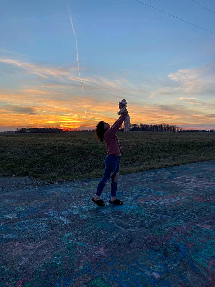 Reilynn joined the competition — help win amazing prizes! asphalt, balance, cloud, dusk, ecoregion, flash_photography, fun, grass, grassland, happy, horizon, landscape, leisure, people_in_nature, person, plain, recreation, sky, sunlight, tree