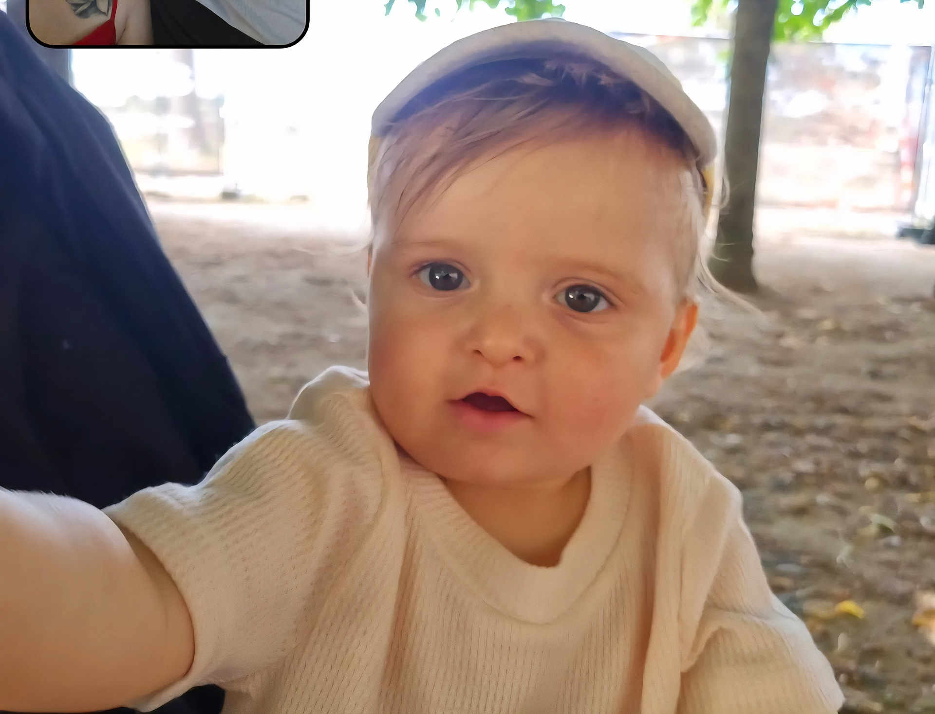 Malo participe au concours pour gagner de l'argent avec cette photo : toddler, child, face, portrait, sweater, outdoor, nature, tree, young_child, curious, baby, person, expression, closeup, daylight, skin, head, cute, looking, infant