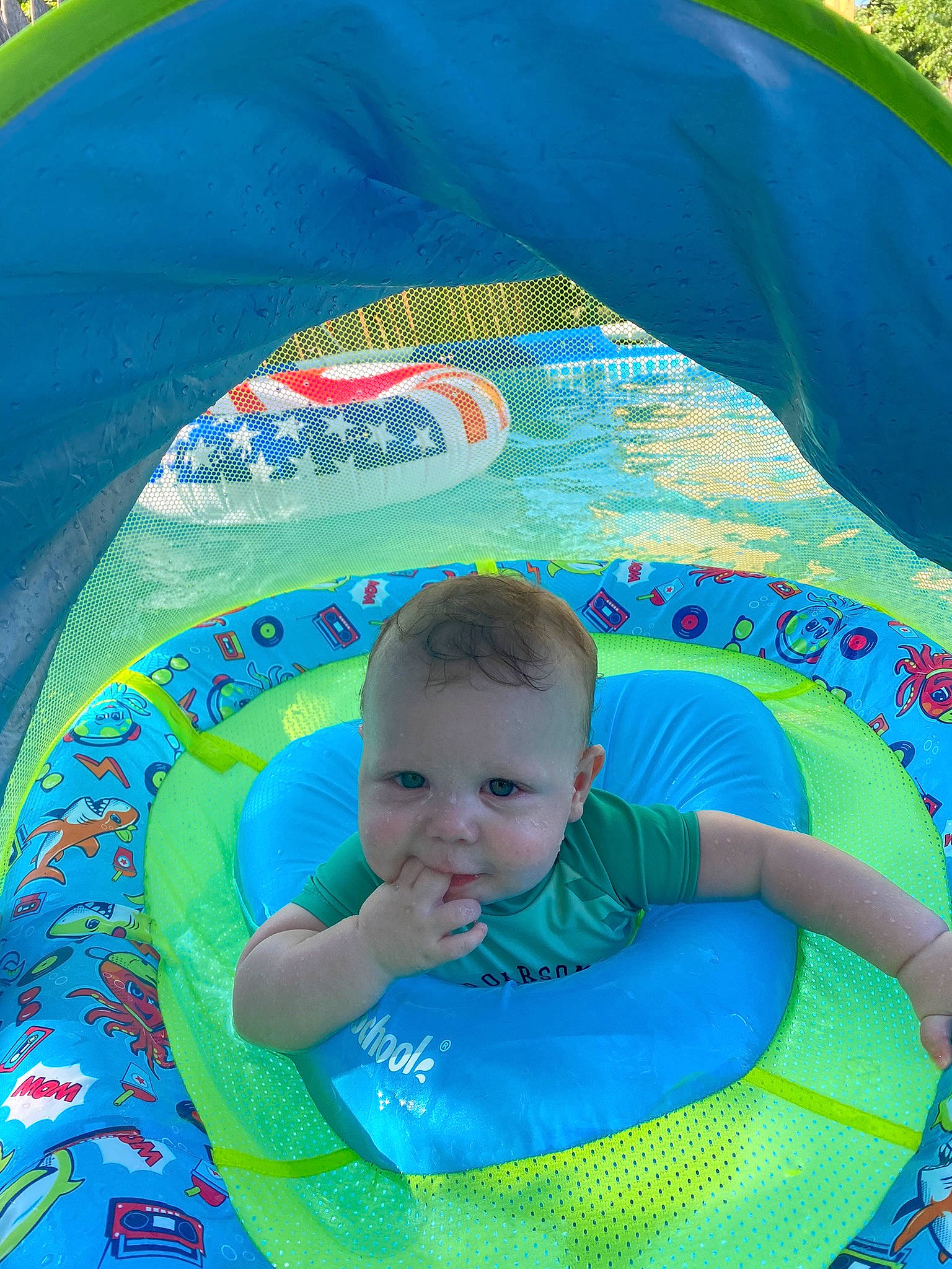 Aziel joined the competition — help win amazing prizes! aqua, azure, baby, baby_toddler_clothing, blue, child, fun, grass, green, happy, leaf, leisure, light, organ, person, photograph, product, recreation, red, snapshot