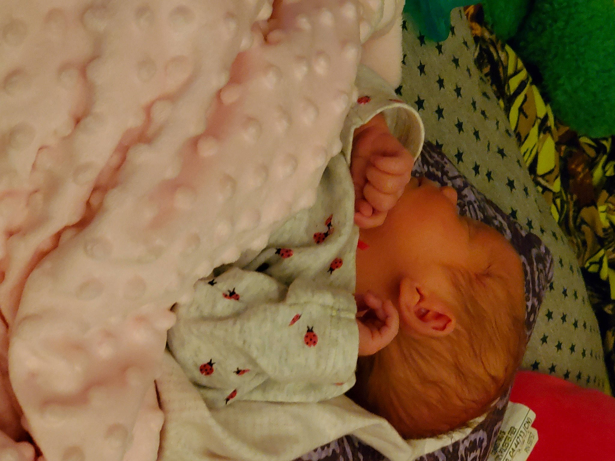 Payton joined the competition — help win amazing prizes! baby, baby_products, baby_safety, baby_sleeping, baby_toddler_clothing, bedding, bedtime, cheek, child, close_up, comfort, headgear, linens, nose, pattern, person, room, skin, sleeve, textile