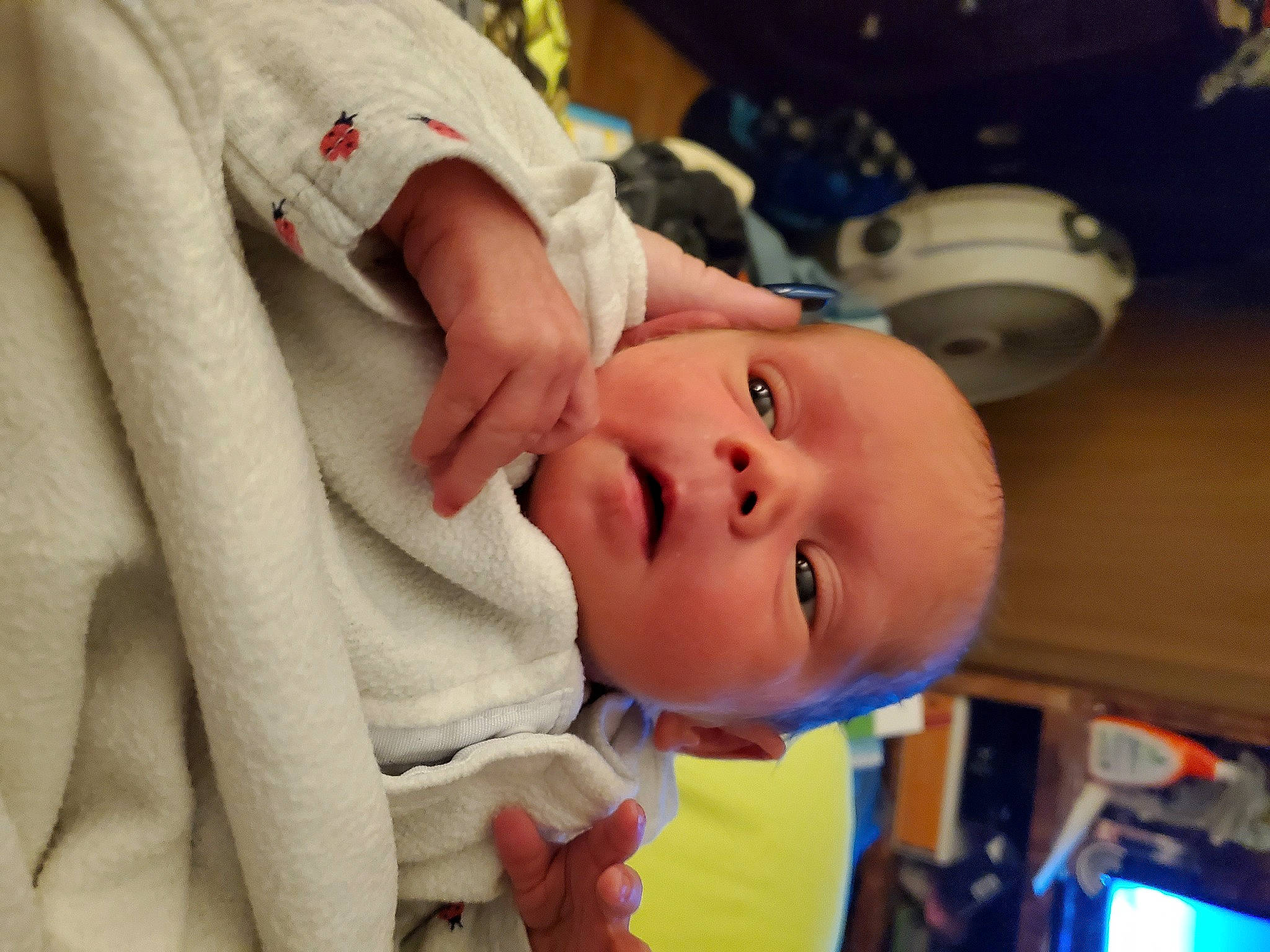 Payton joined the competition — help win amazing prizes! baby, baby_products, baby_toddler_clothing, cheek, child, comfort, eye, eyelash, finger, gesture, happy, mouth, nail, nose, person, room, skin, smile, thumb, toddler