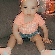 Journii joined the competition — help win amazing prizes! baby, baby_toddler_clothing, cheek, chest, child, flash_photography, flooring, foot, happy, headband, headpiece, human_leg, knee, personal_protective_equipment, pink, sitting, sleeve, sock, thigh, toddler