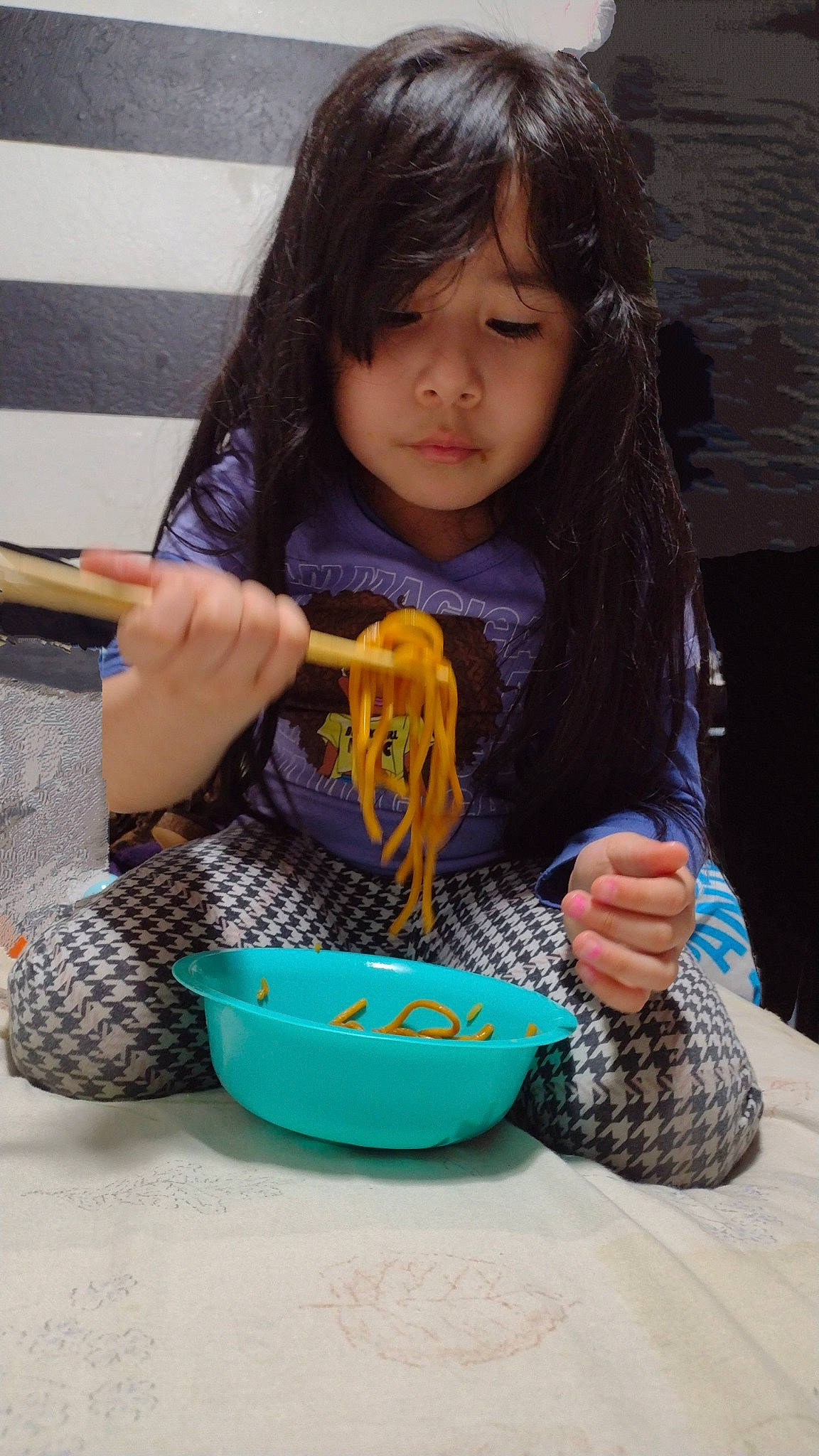 Itzel Abigail joined the competition — help win amazing prizes! bowl, child, comfort_food, cooking, cuisine, easter, finger, food, fun, hand, leisure, nail, pattern, person, play, recreation, spoon, table, tableware, toddler