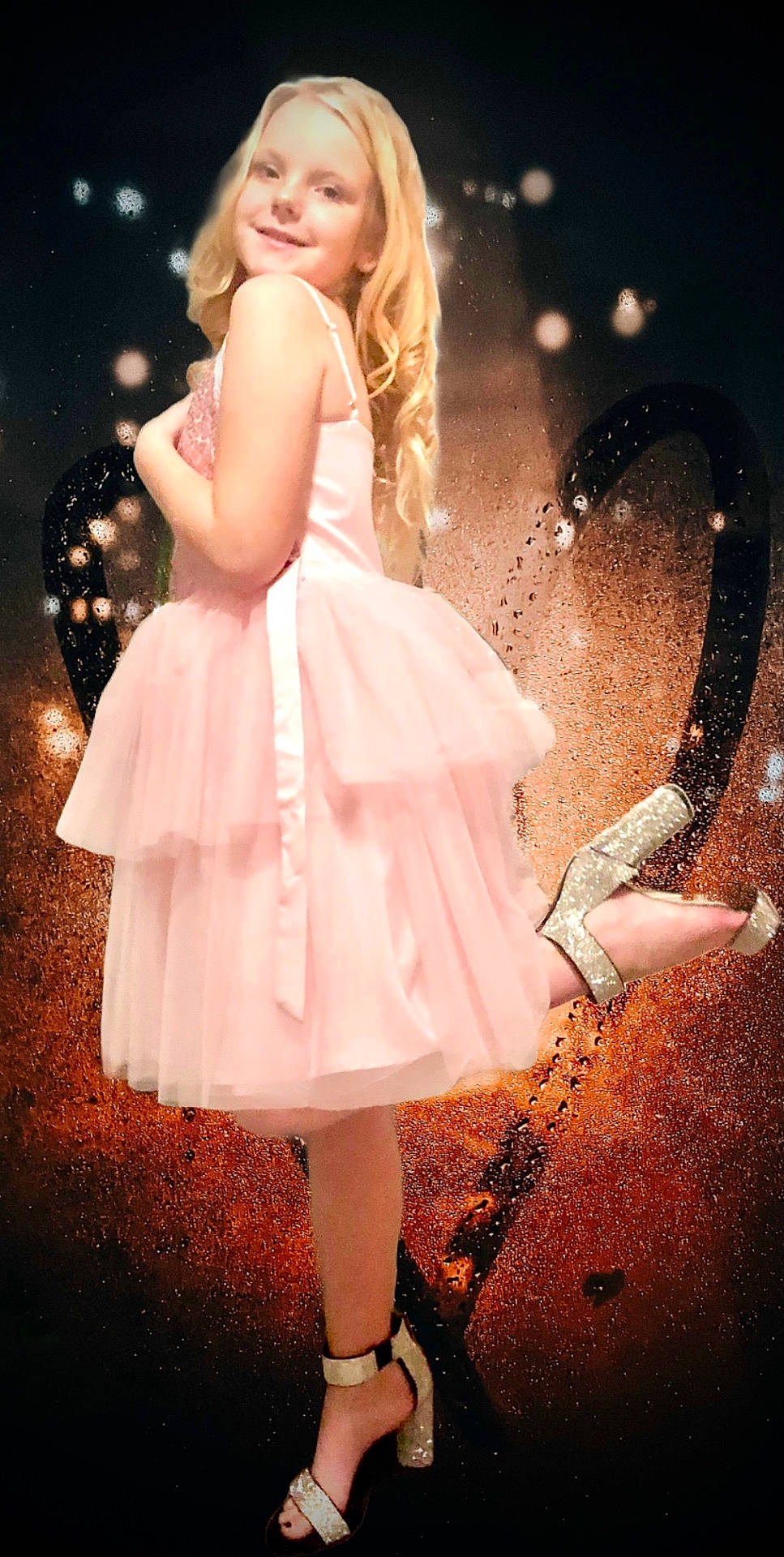 Gracie joined the competition — help win amazing prizes! blonde, child, clothing, costume, dress, eveningdress, face, female, footwear, formalwear, girl, hair, head, highheel, person, photography, portrait, sandal, shoe, skirt