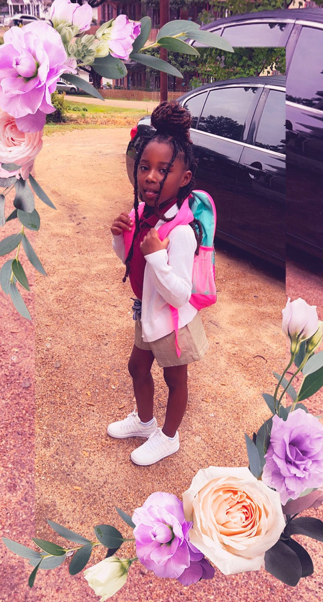 Tarlajiah joined the competition — help win amazing prizes! beauty, child, event, face, flower, fun, happy, hybrid_tea_rose, leaf, leisure, magenta, nature, person, petal, pink, plant, public_space, recreation, rose, snapshot