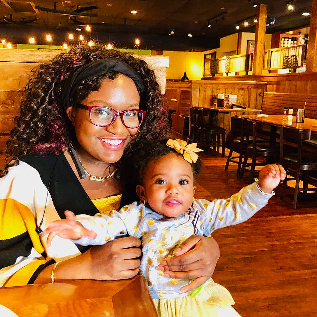 Kiana joined the competition — help win amazing prizes! child, daughter, food, fun, girl, joy, lunch, meal, person, restaurant, smile