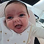 Ilhem participe au concours pour gagner de l'argent avec cette photo : baby, bib, cheerful, closeup, clothing, cute, expression, eyes, face, happy, head, indoor, infant, joy, mouth, newborn, person, skin, smiling, young_child