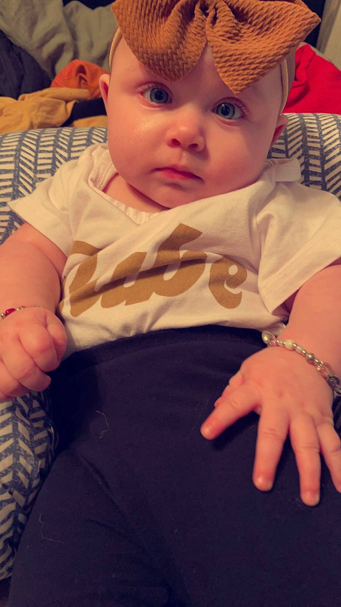 Kinsley joined the competition — help win amazing prizes! baby, baby_toddler_clothing, cap, cheek, child, comfort, eyebrow, eyelash, facial_expression, finger, happy, hat, headwear, iris, lip, mouth, nose, person, skin, sleeve