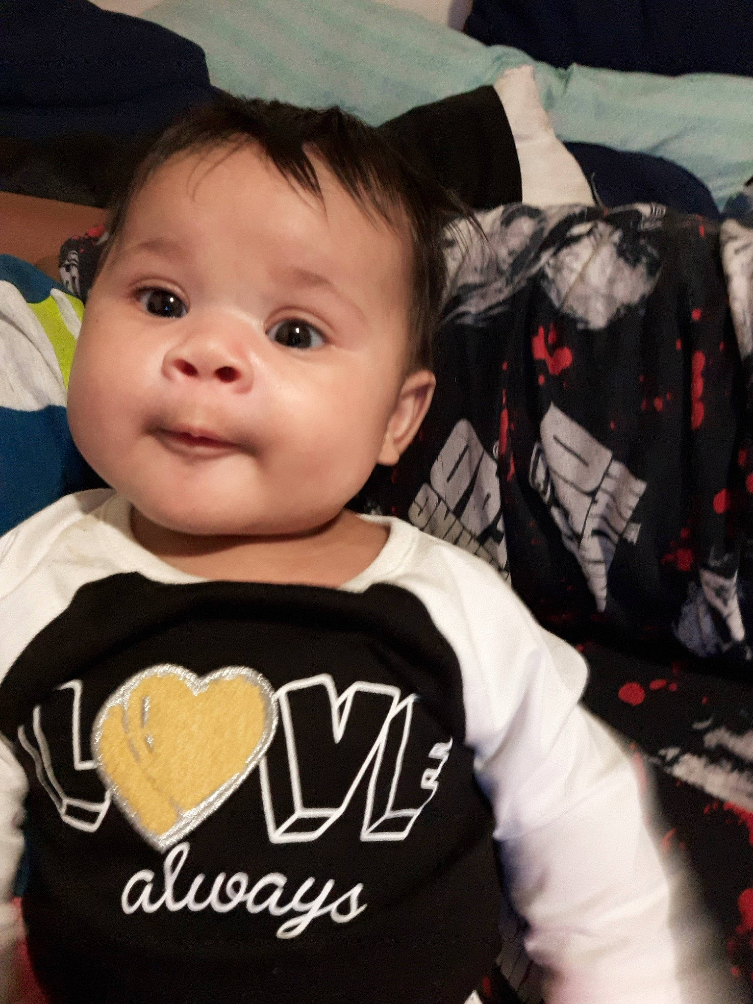 Emina joined the competition — help win amazing prizes! baby, baby_products, baby_toddler_clothing, cheek, child, cool, face, head, outerwear, person, product, skin, sleeve, smile, t_shirt, toddler