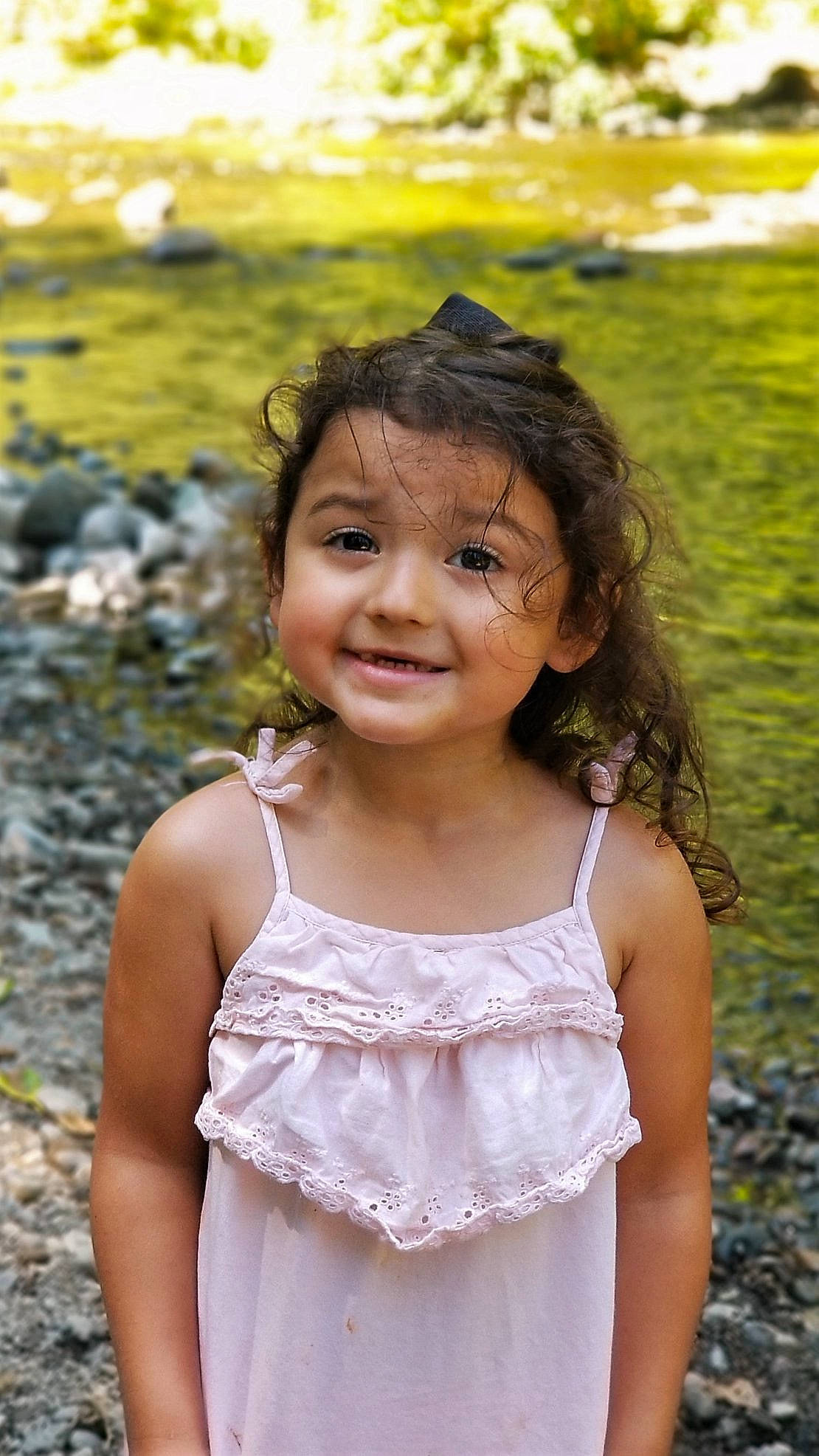 Tessa is registered to the contest to win money with this photo: child, child_model, dress, facial_expression, fawn, happy, joy, lace, person, photography, smile, summer, textile, vacation